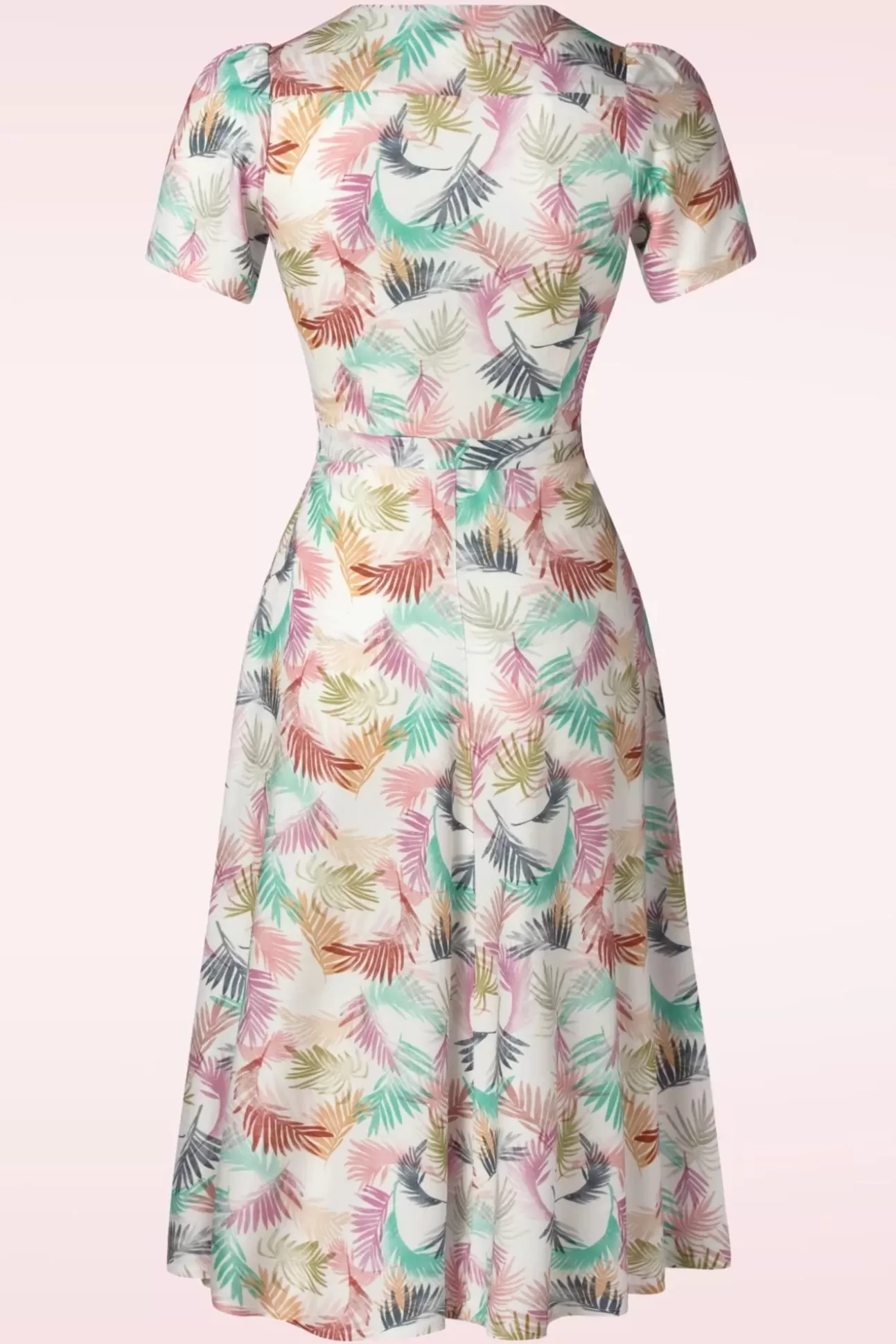 A Lijn Jurken | Very Cherry Magnolia Gatsby Pastel Bloemen Jurk In Wit