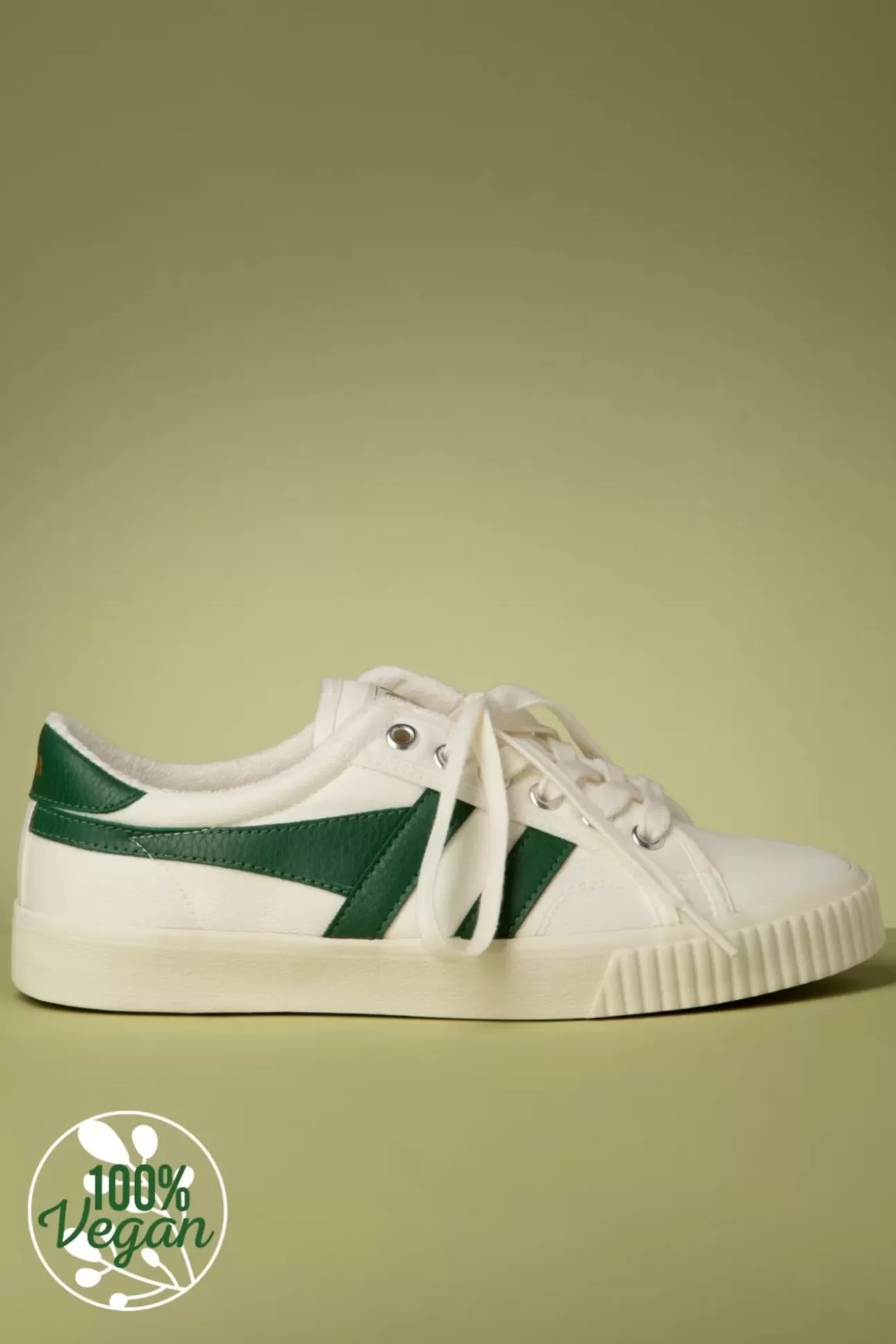 Sneakers | Gola Mark Cox Tennissneakers In Gebroken Wit En Donkergroen