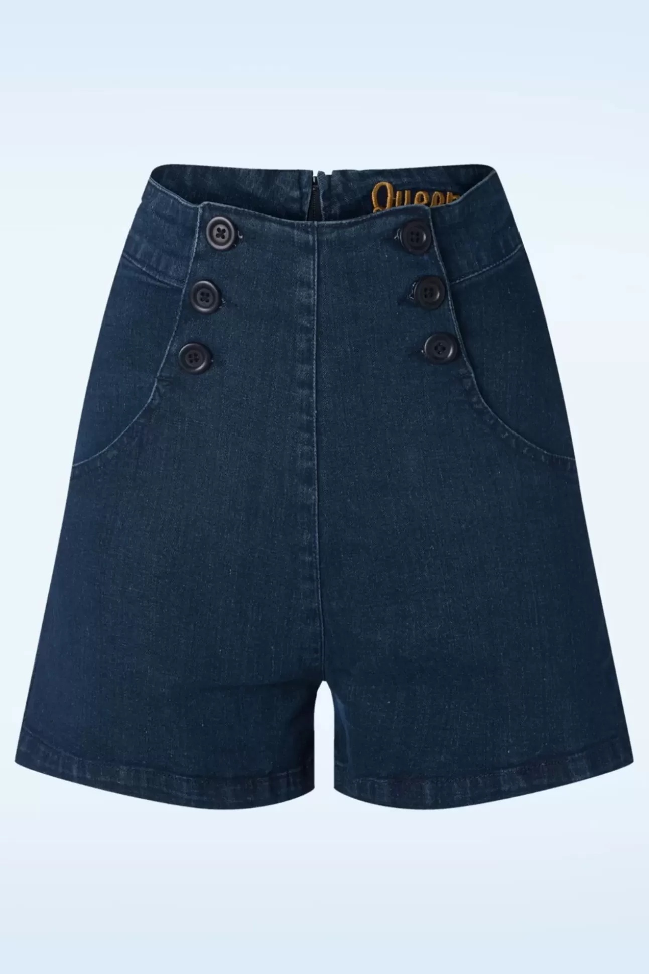 Broeken | Queen Kerosin Marlyn Shorts In Donkerblauw