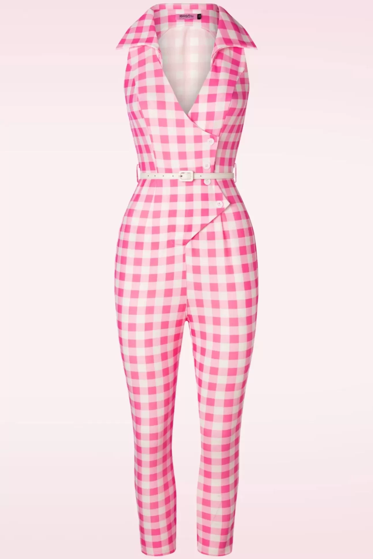 Playsuits & Jumpsuits | Rebel Love Clothing Midge Gingham Jumpsuit In Roze