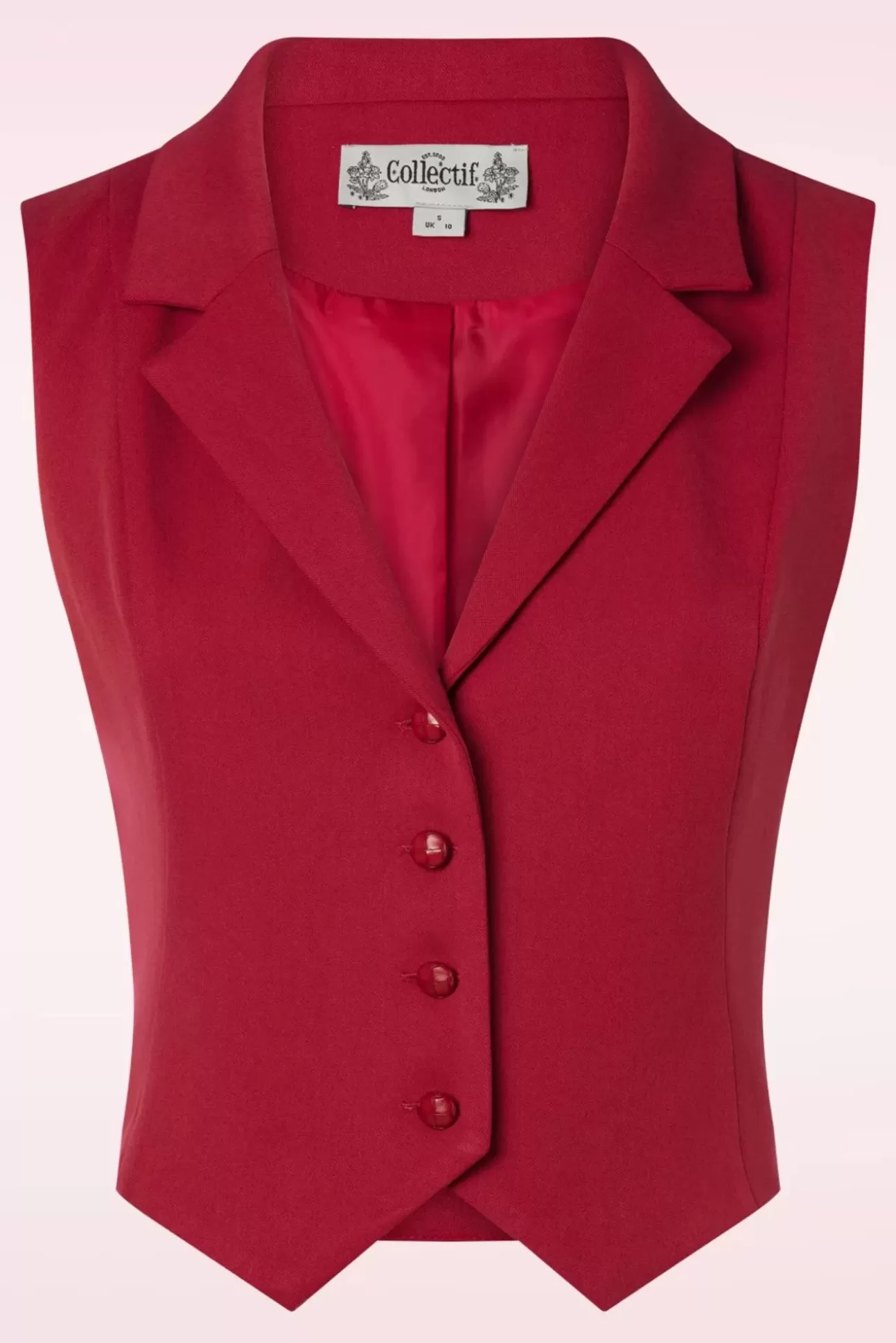 Jassen | Collectif Clothing Milla Gilet In Rood