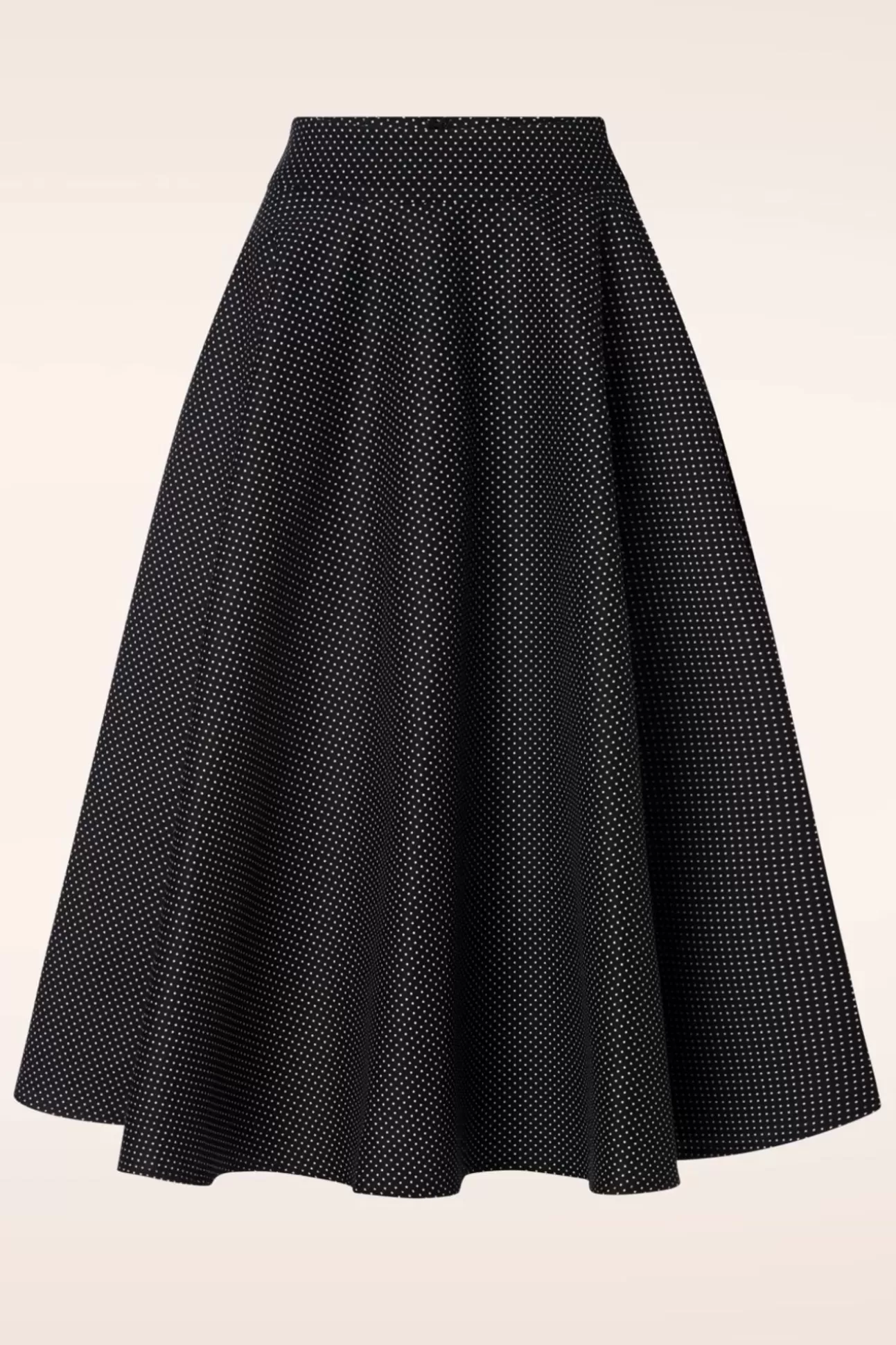 Rokken | Banned Retro Mini Polka Queen Swing Rok In Zwart