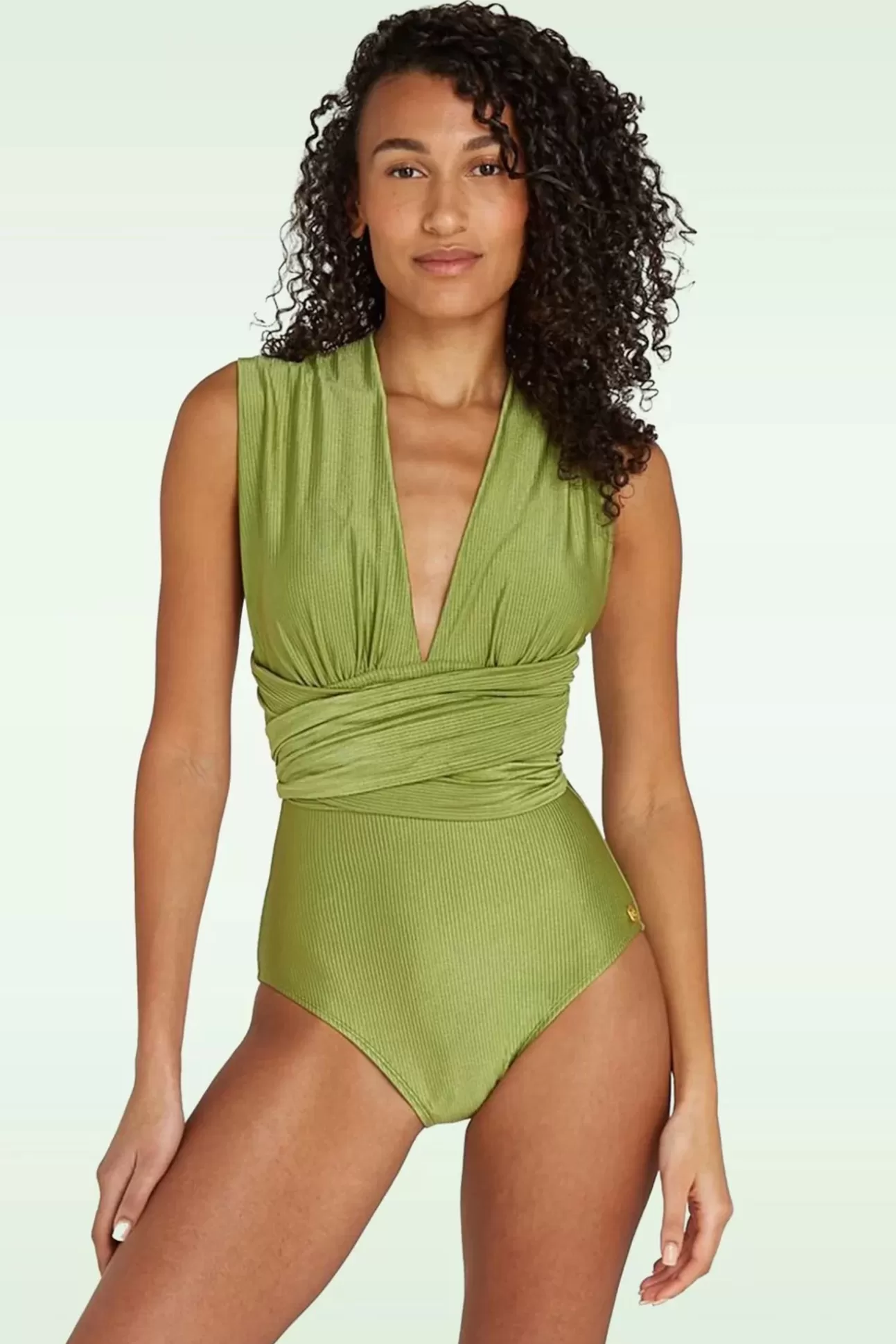 Badpakken | TC Beach Multiway Badpak In Shiny Groen Rib