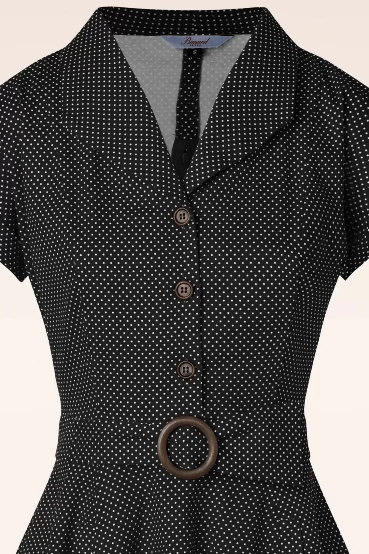 Plus Size Jurken | Banned Retro Polka Dot Dans Jurk In Zwart