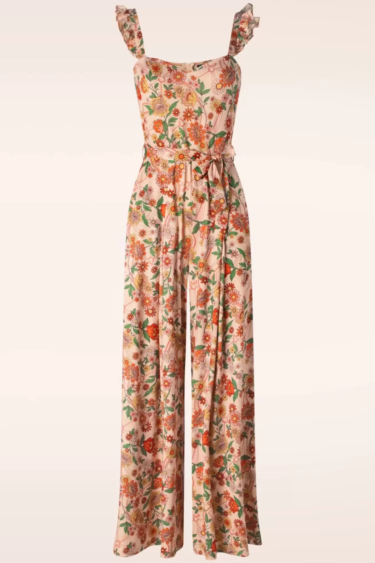 Playsuits & Jumpsuits | Vixen Rainbow Floral Print Jumpsuit In Licht Roze