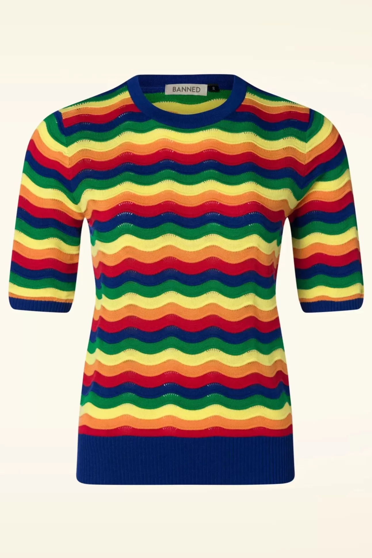 Truitjes | Banned Retro Rainbow Waves Jumper In Multi