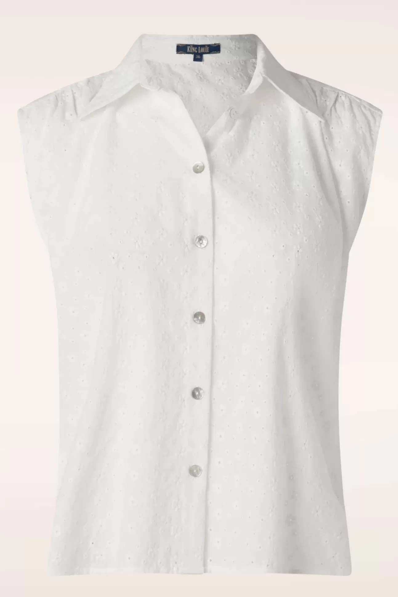 Blouses | King Louie Remi Rosa Broderie Anglaise Blouse In Wit