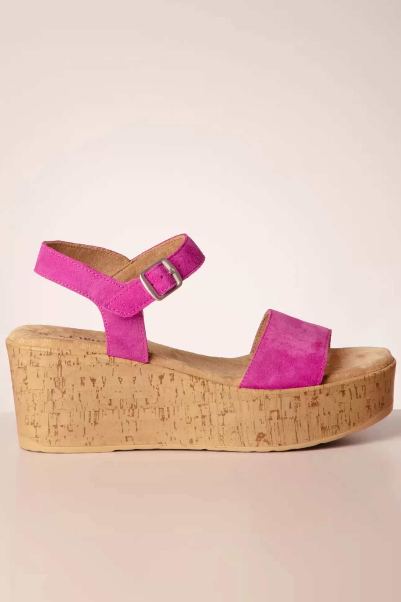 Sandalen | s.Oliver Rory Suede Sleehakken In Fuchsia