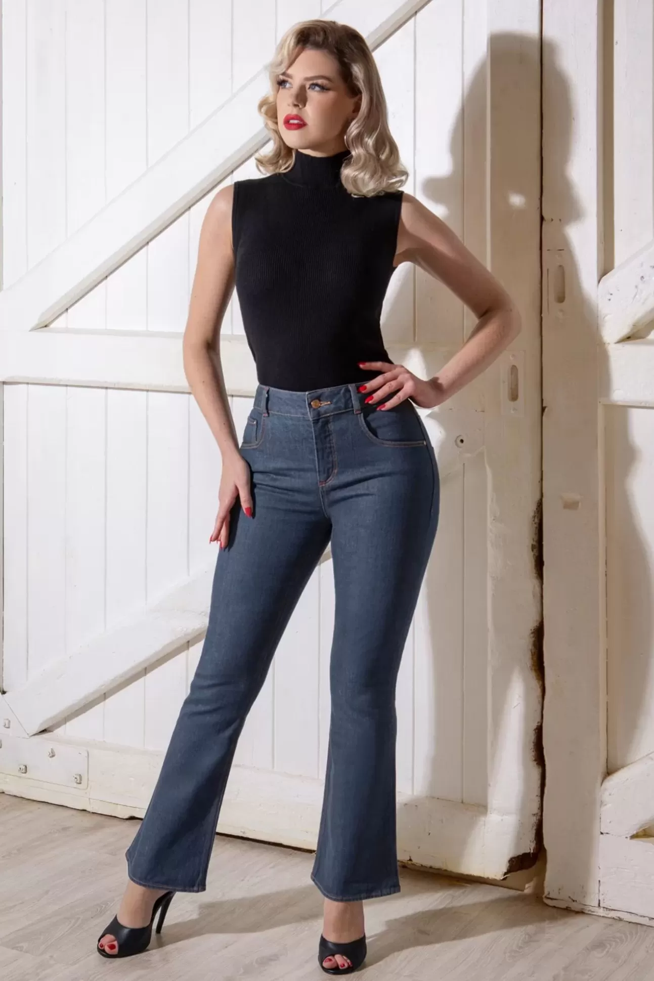 Broeken | Rock-a-Booty Rosa Jeans In Denimblauw