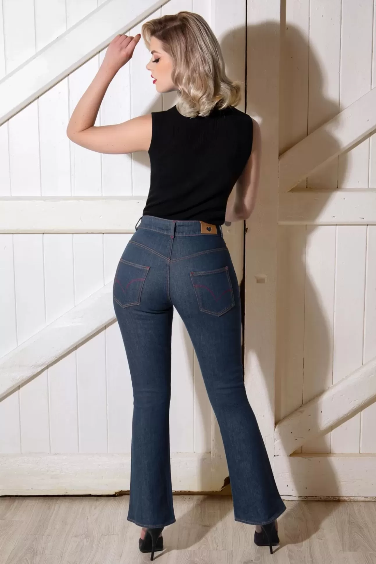 Broeken | Rock-a-Booty Rosa Jeans In Denimblauw