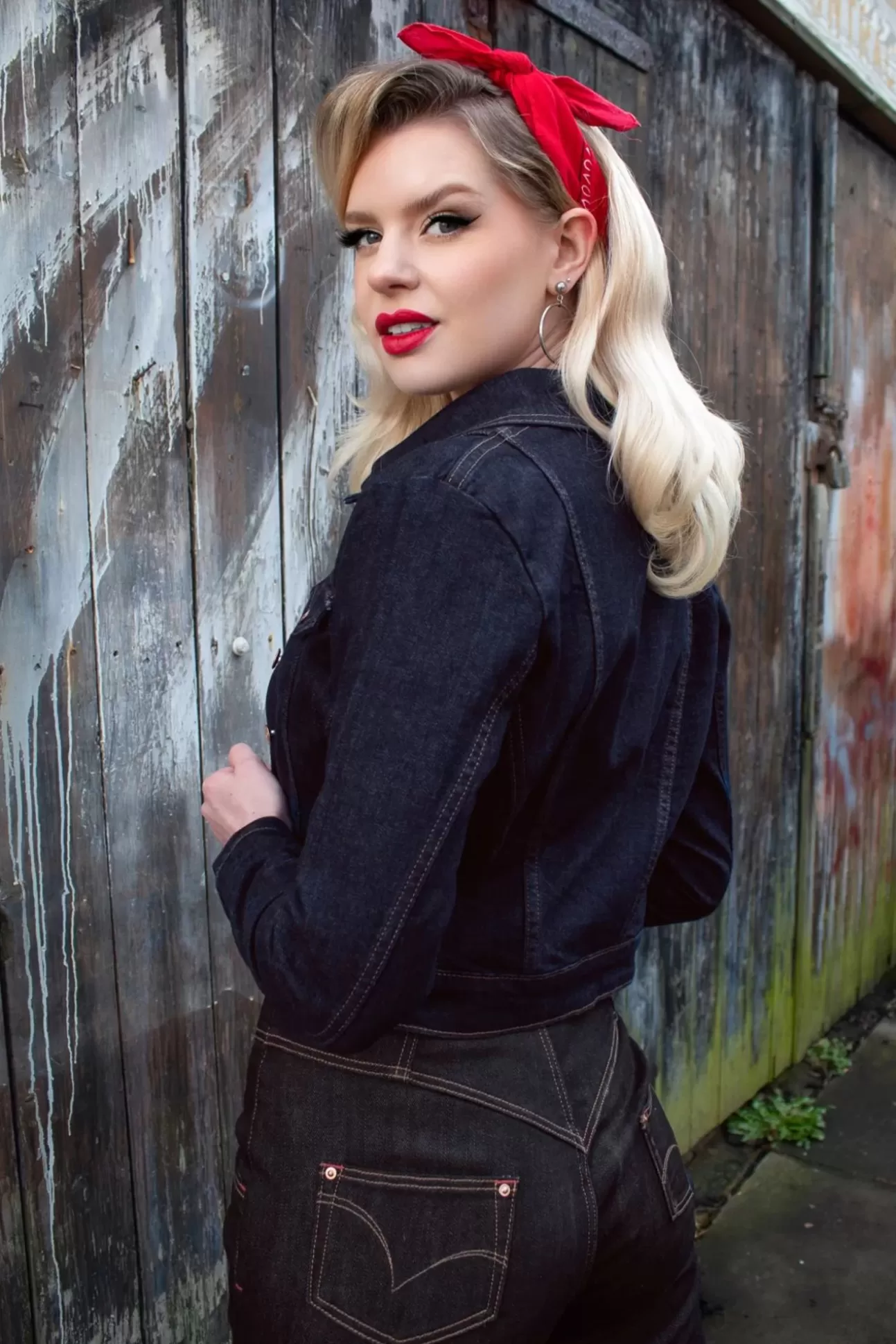 Jassen | Rock-a-Booty Sadie Jacket In Donkerdenim