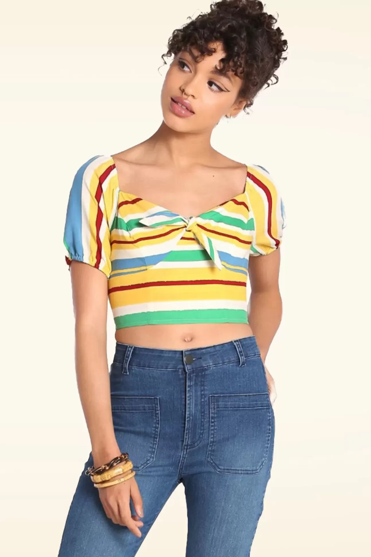 Tops | Bunny Solange Crop Top In Multi