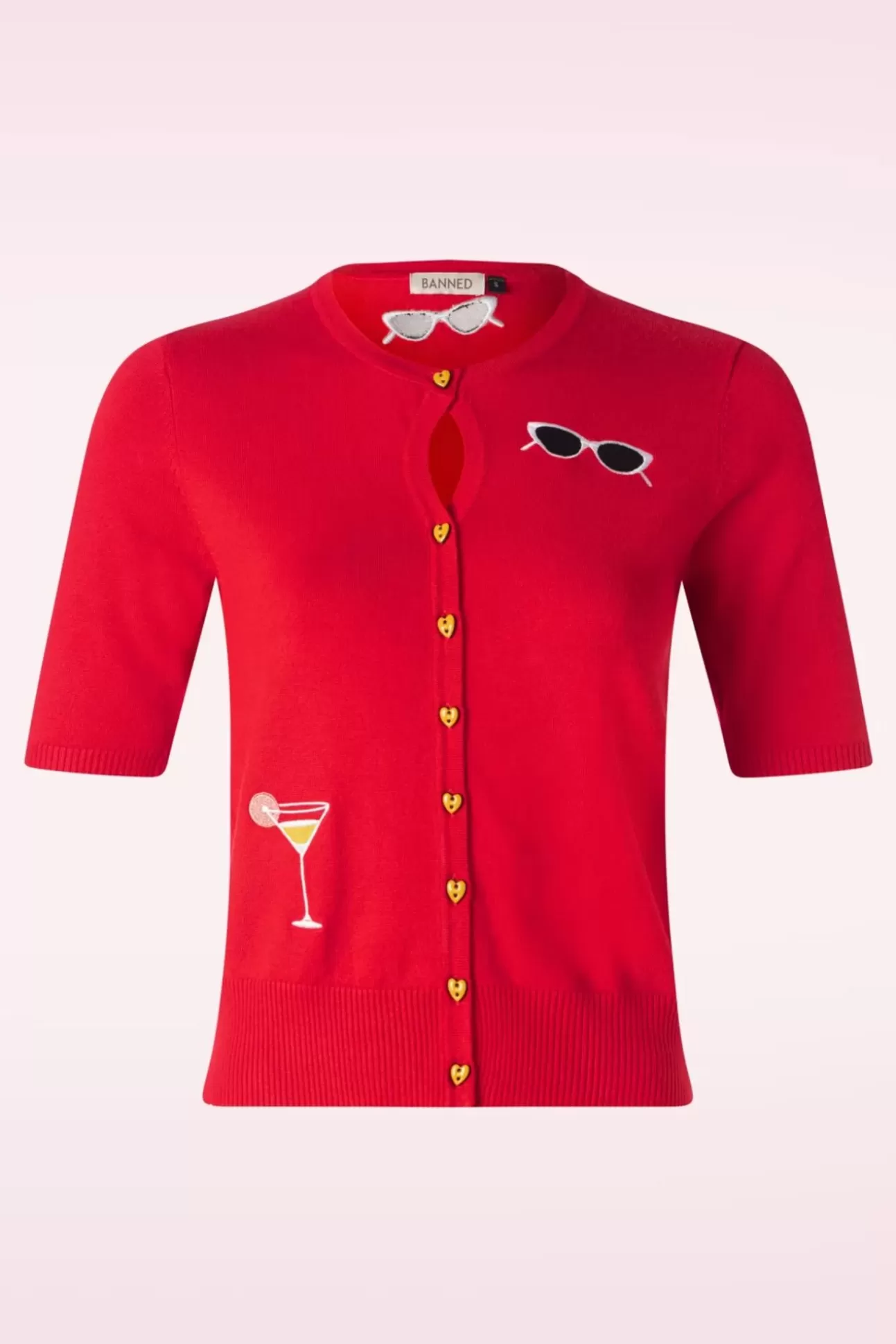 Truitjes | Banned Retro Summer Lovin' Cardigan In Rood