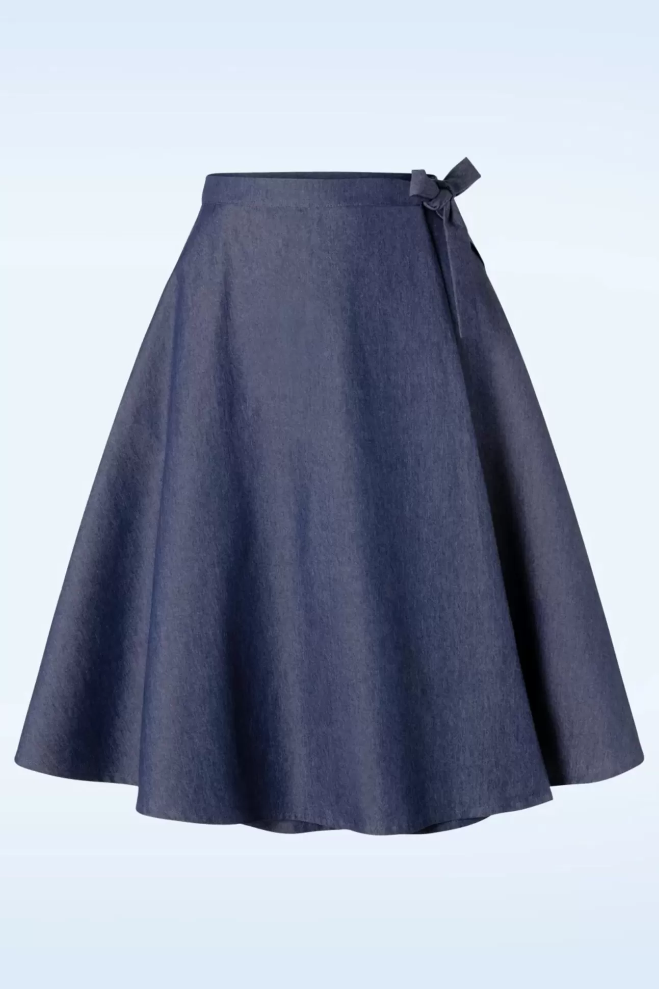 Rokken | Banned Retro Sweet Sail Wrap Swingrok In Denimblauw