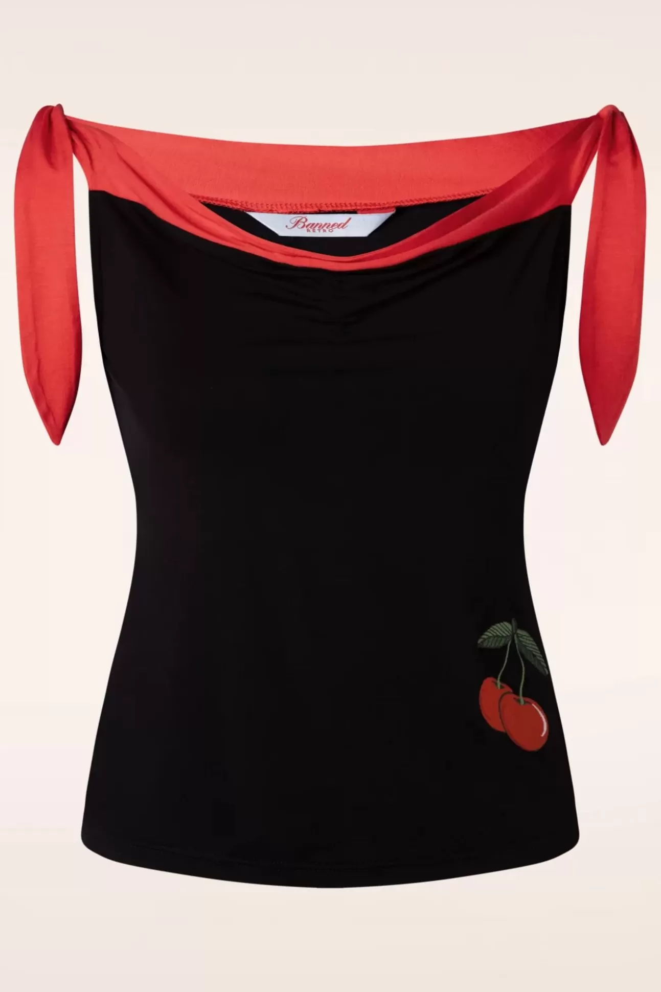 Tops | Banned Retro Sweet Summer Top In Zwart En Rood