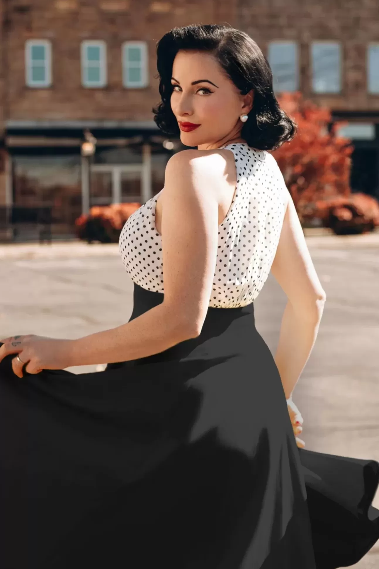 Swing Jurken | Vintage Diva The Maria Grazia Swing Jurk In Zwart En Wit