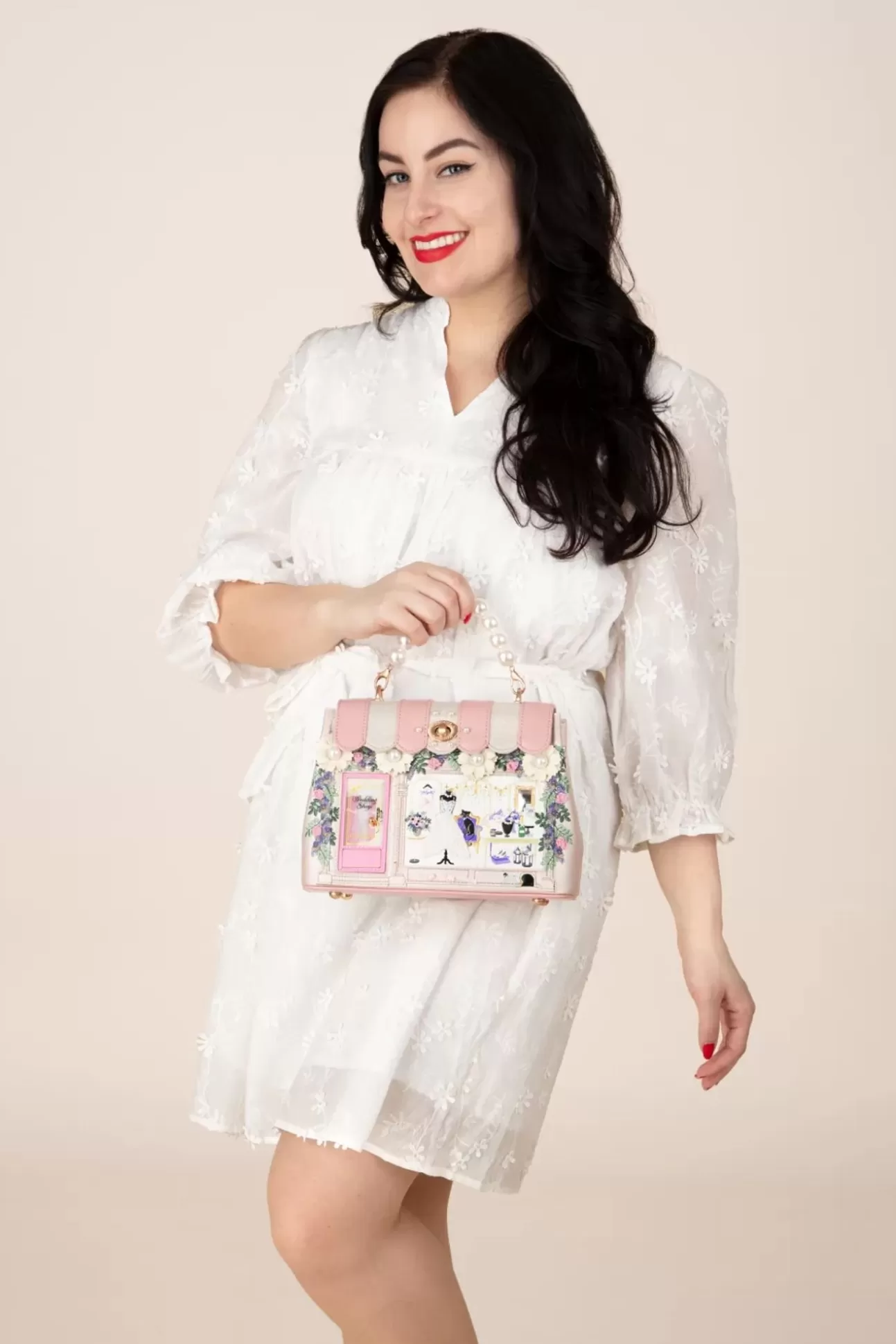Tassen | Vendula The Wedding Shop Mini Grace Handtas In Champagne