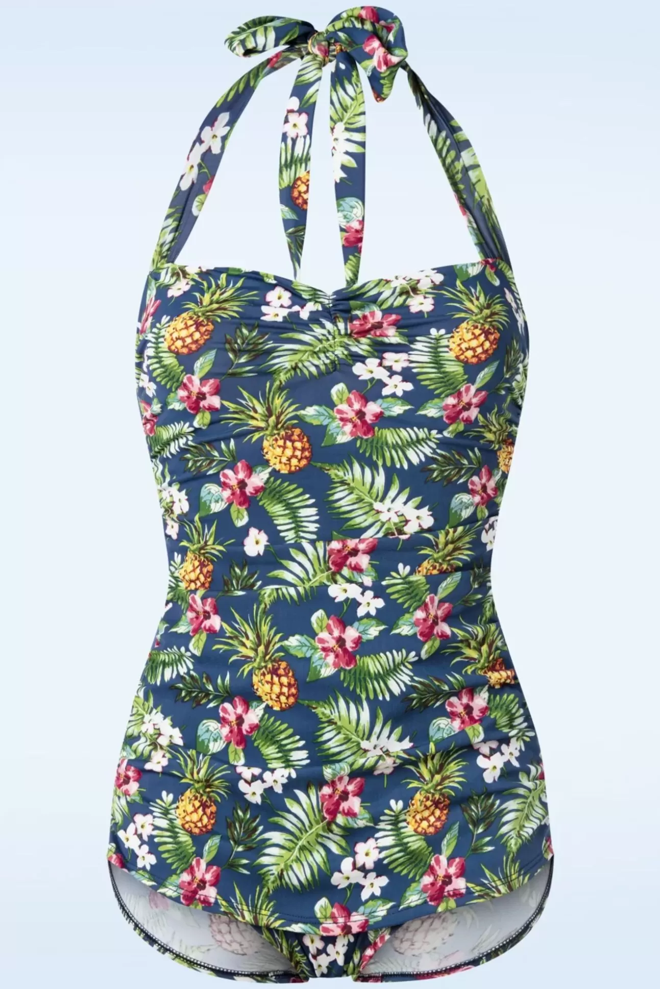 Badpakken | Esther Williams Tropical One Piece Halter Badpak In Blauw