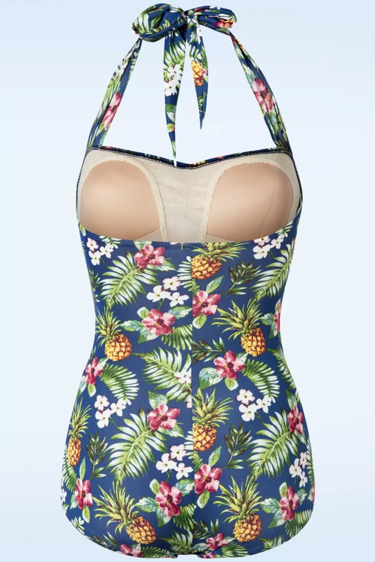 Badpakken | Esther Williams Tropical One Piece Halter Badpak In Blauw