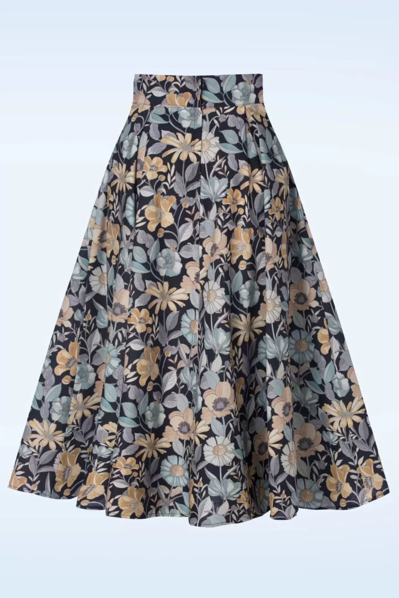 Rokken | Miss Candyfloss Vania Lee Floral Skirt In Navy