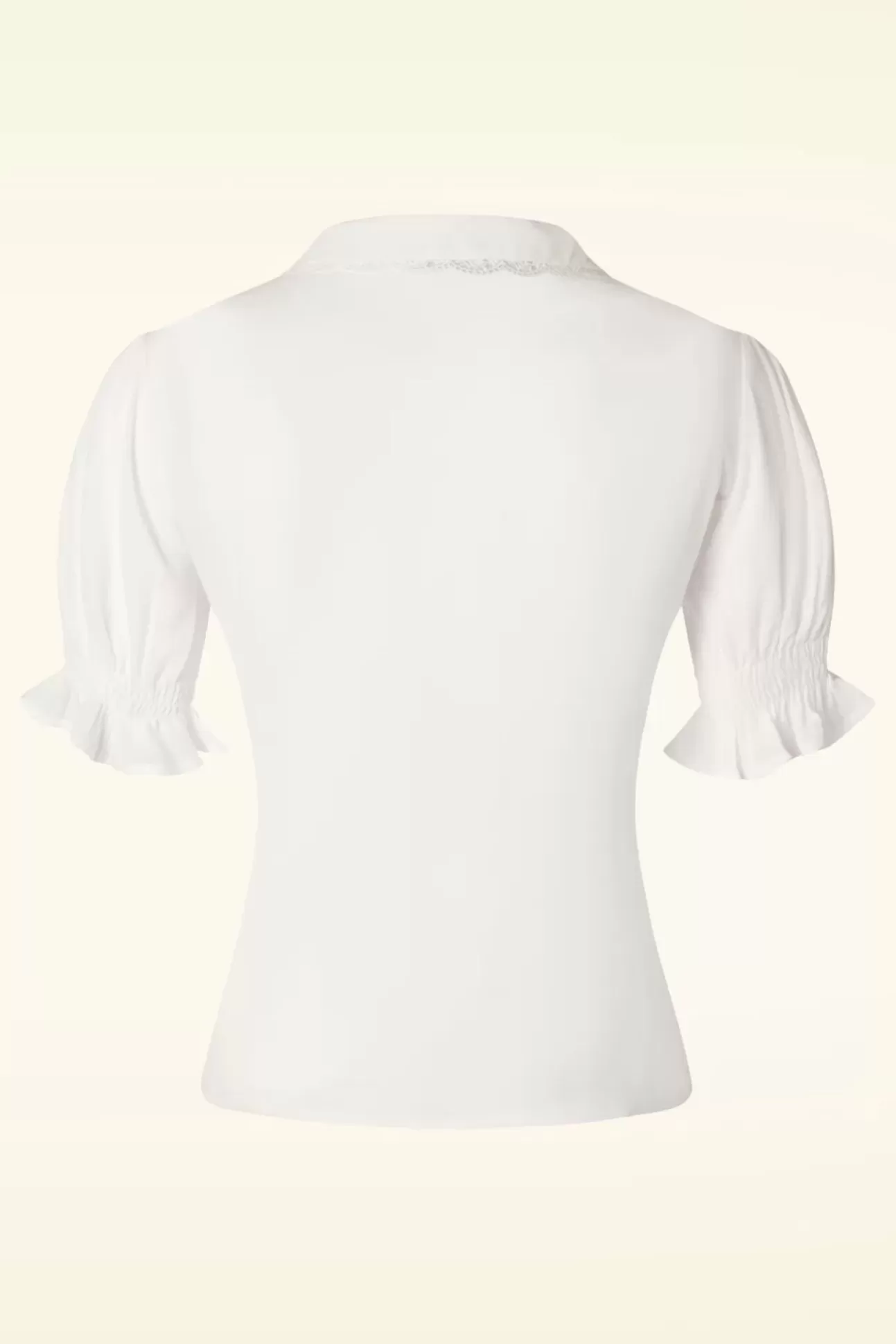 Blouses | Vixen Vintage Geborduurde Bloemenblouse In Wit