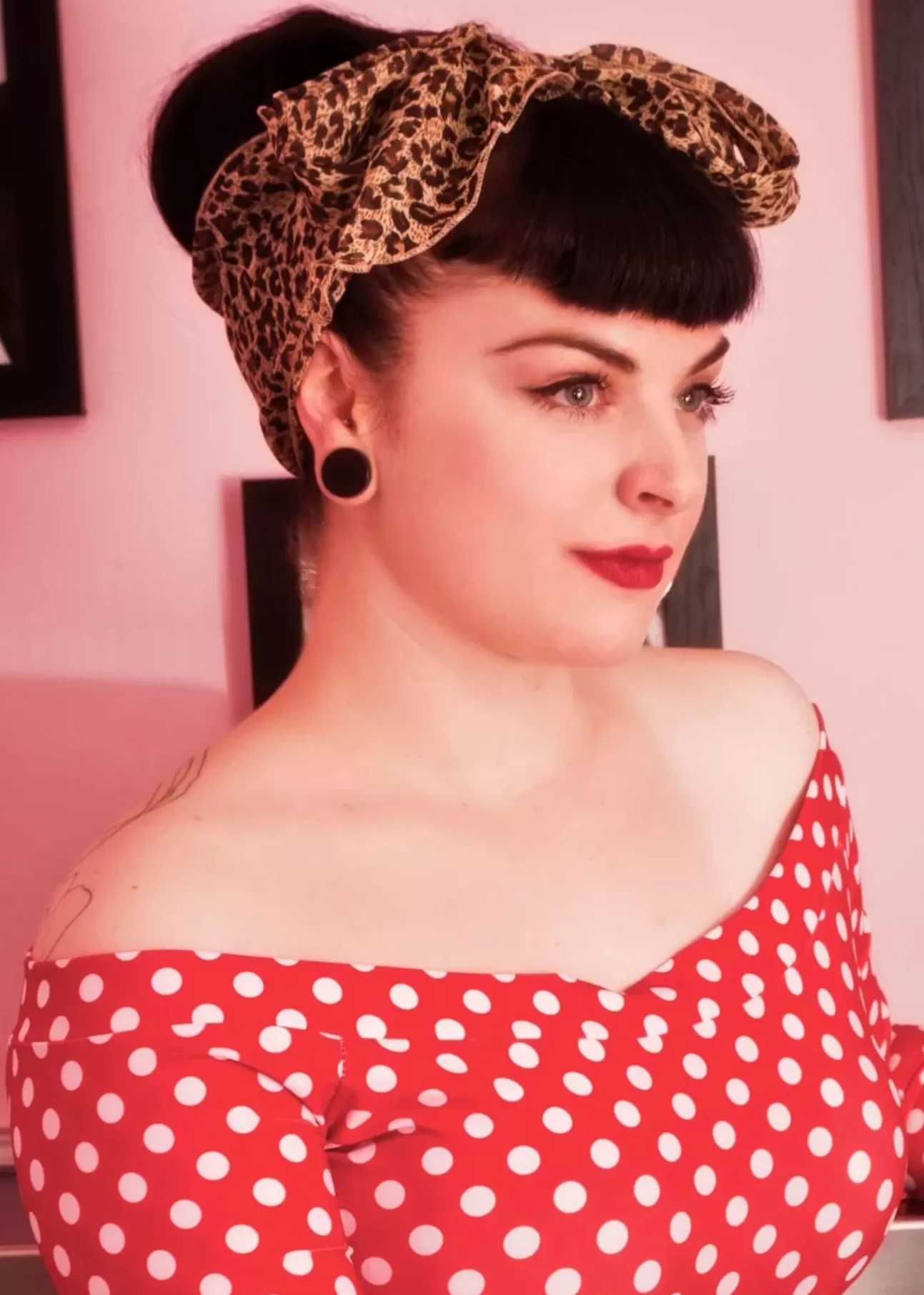 Haaraccessoires | ZaZoo Vintage Retro Haarsjaal In Luipaardprint