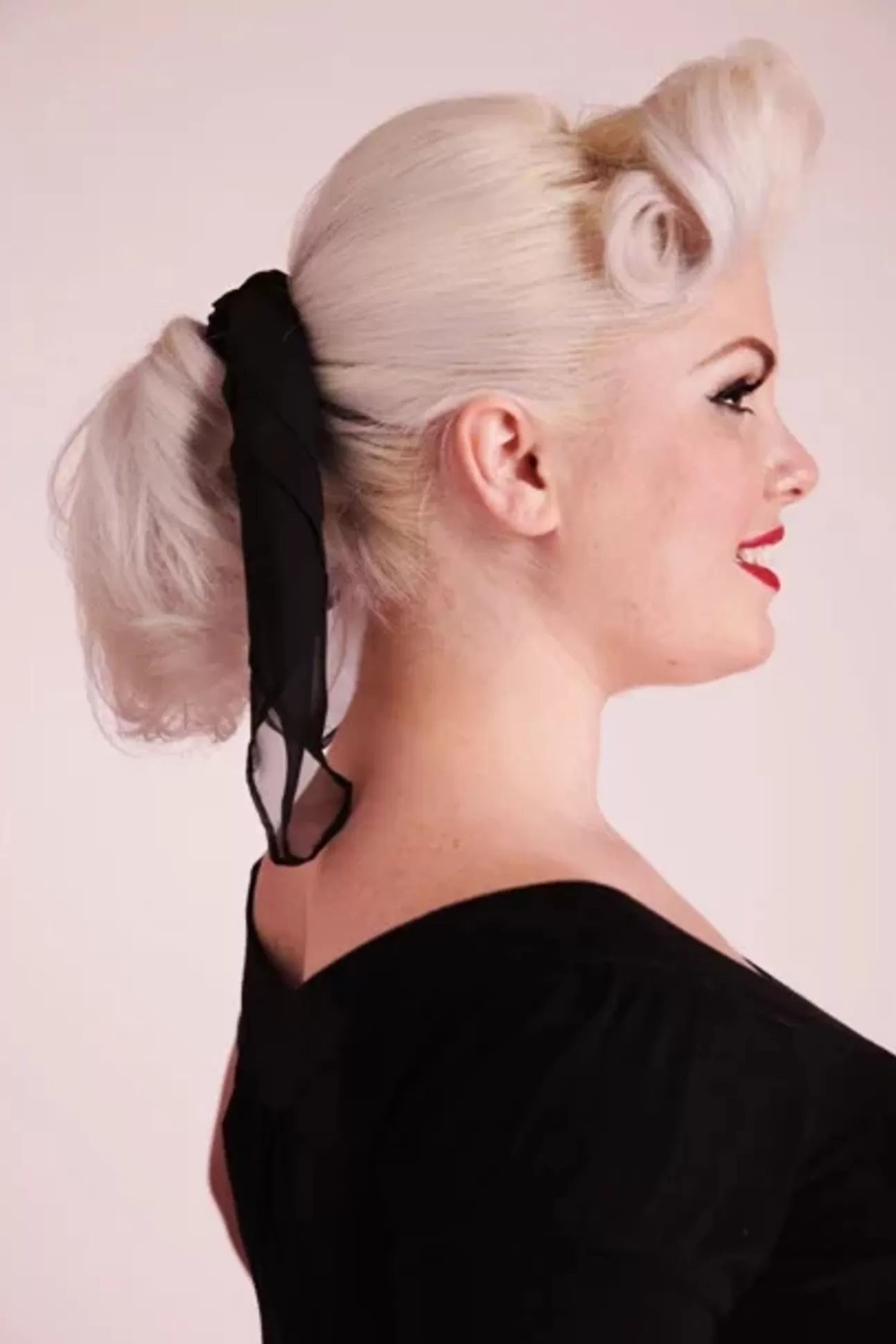 Haaraccessoires | ZaZoo Vintage Retro Haarsjaal In Zwart