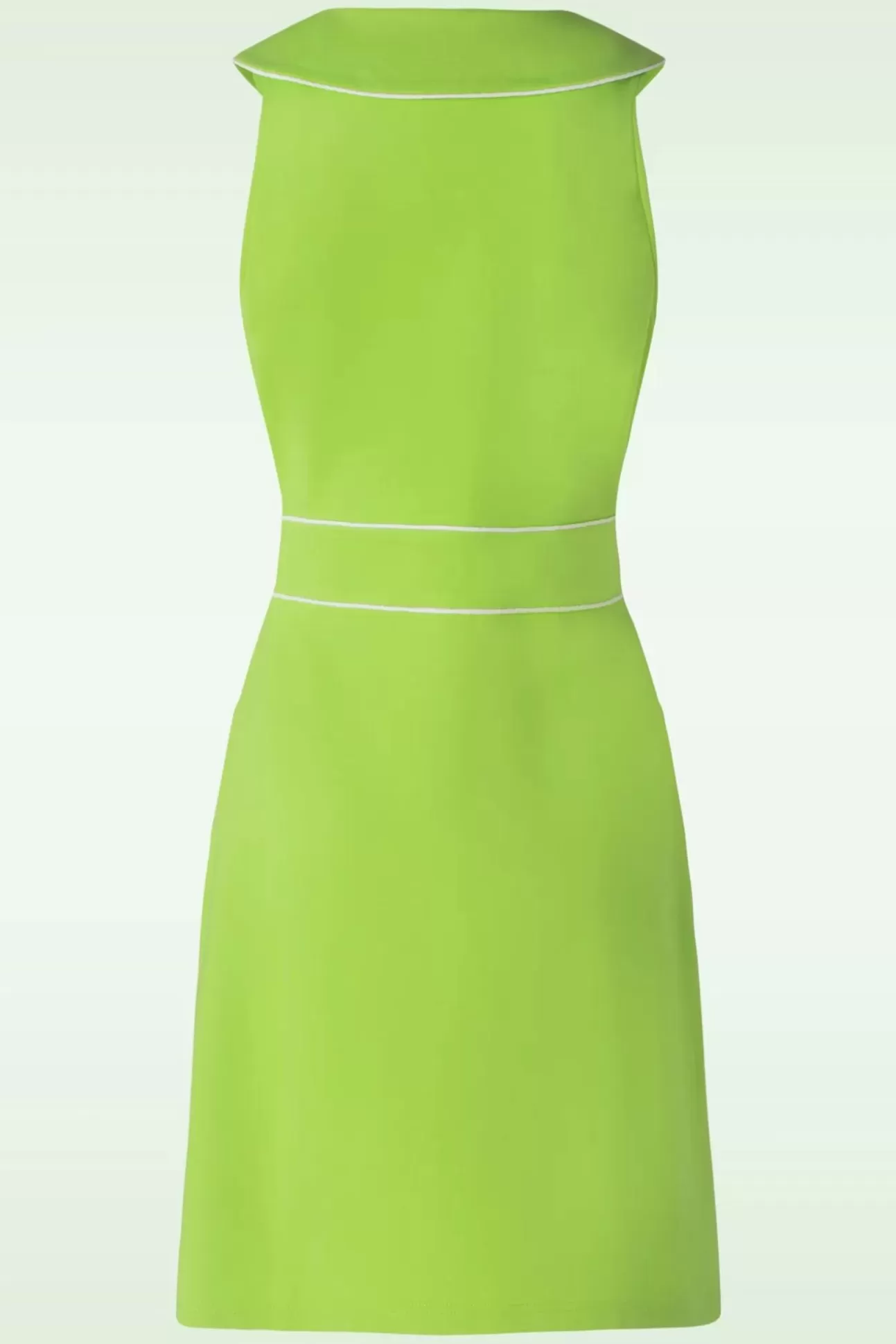 A Lijn Jurken | Vixen Zip Front Collared Sleeveless Jurk In Groen